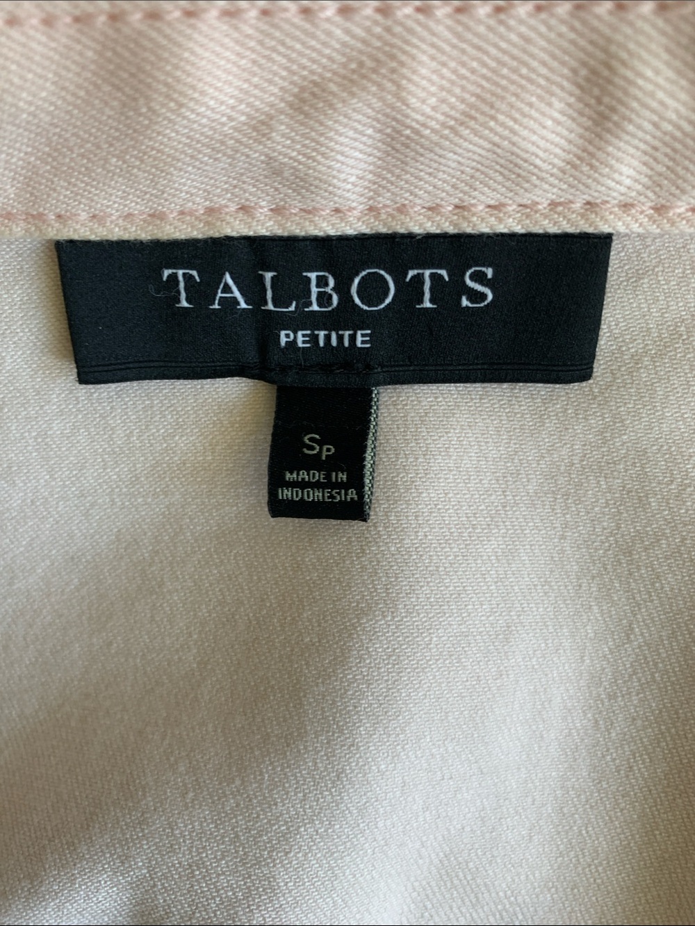 Talbots Pastel Pink Denim Jacket Size 4P - Picture 5 of 9